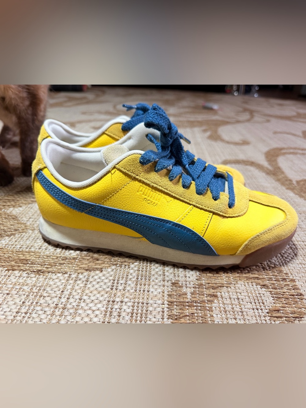 Puma Roma Underdog Yellow Teal - Size M8 W9.5 Euro 40.5 EXCELLENT condition!!